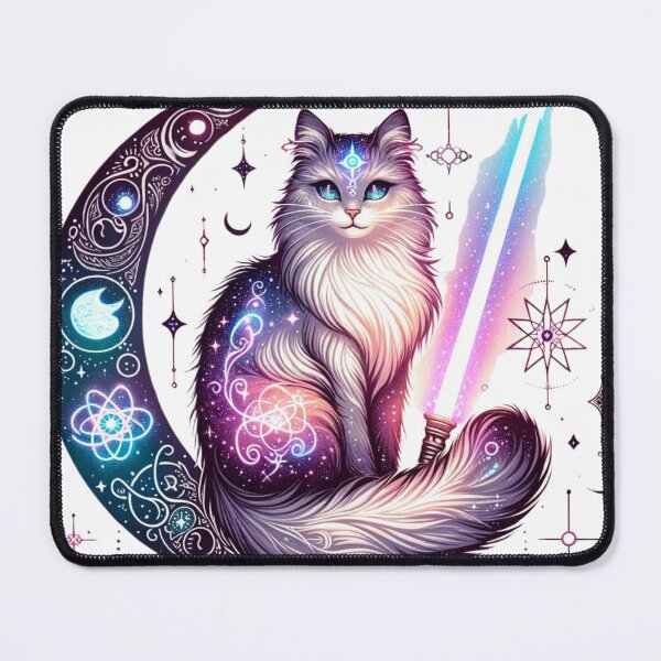 Item preview, Celestial Terminator Kitten Neon Witchy Astro designed and sold by JediKittenWars.