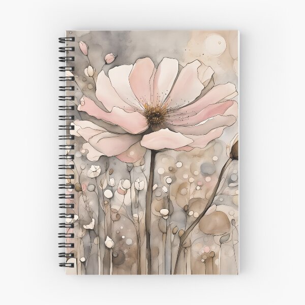 Item preview, Flower Watercolor Abstract Beige Grey Pink designed and sold by ShaViArt.
