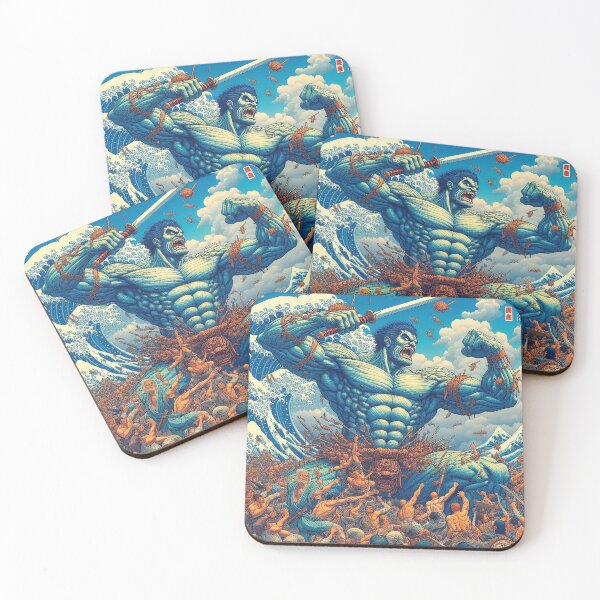 Item preview, Battle against the legendary giant with Katsushika Hokusai style designed and sold by q10mark.