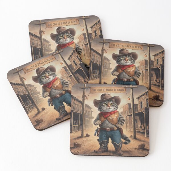 Item preview, Cat is back in town designed and sold by DeadSocietyArt.