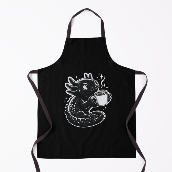 Item preview, Black Axolotl Drinking Black coffee designed and sold by MotivaChic.