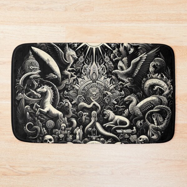 Item preview, Mystical Harmony,a highly detailed black and white illustration  designed and sold by aminz4.