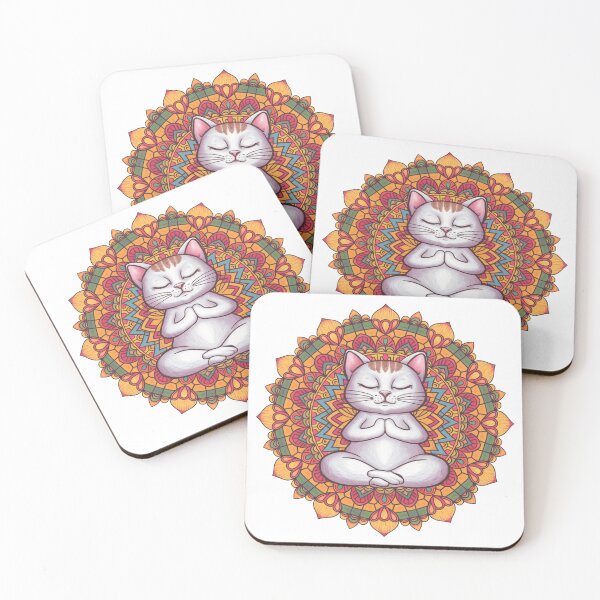 Item preview, Meditating Cat Mandala designed and sold by canvadreamer444.