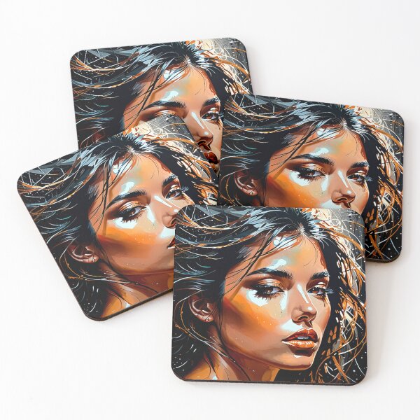 Item preview, Beautiful Girl: Moody Acrylic Representation designed and sold by Jr-Mensagens.