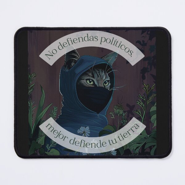 Item preview, Hooded Cat and Agroecology: Don't defend politicians, better defend your land!! (in Spanish) designed and sold by A- fluir.