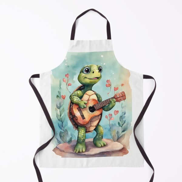 Item preview, Cute romantic turtle plays guitar 1 designed and sold by gao7650.