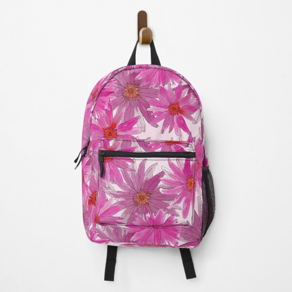 Item preview, Gerbera Field - Large pink tossed watercolor flowers designed and sold by Rebecca Hunter.