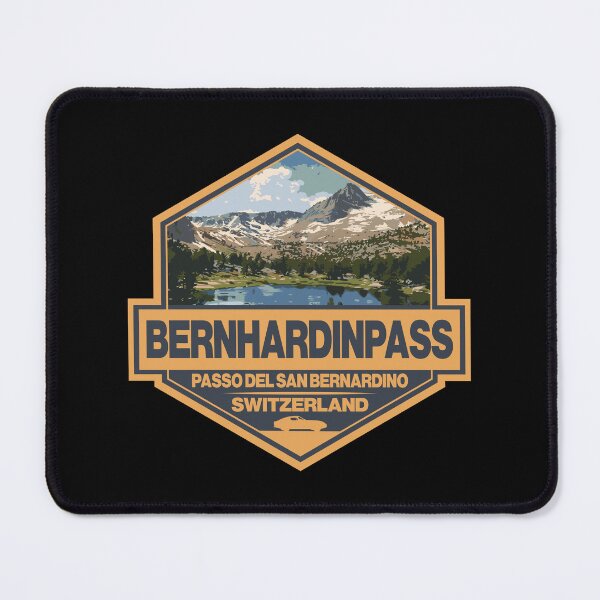 Item preview, Bernhardinpass Switzerland Travel Art Badge designed and sold by KrisSidDesigns.