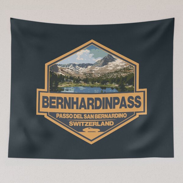 Item preview, Bernhardinpass Switzerland Travel Art Badge designed and sold by KrisSidDesigns.