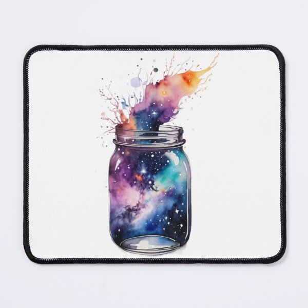 Item preview, Watercolor Universe Splashing out of Mason Jar designed and sold by cybersalegoods.