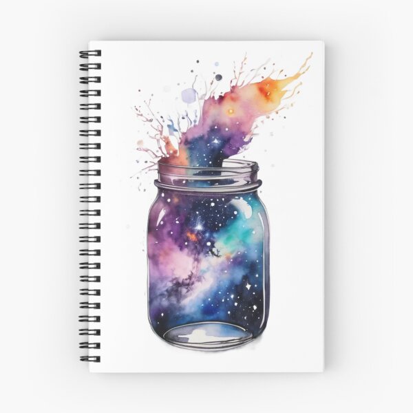 Item preview, Watercolor Universe Splashing out of Mason Jar designed and sold by cybersalegoods.