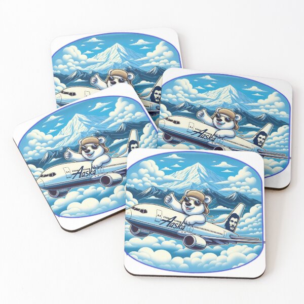 Item preview,  Alaska airlines  with polar bear with with sunglasses designed and sold by Expressions-Sel.