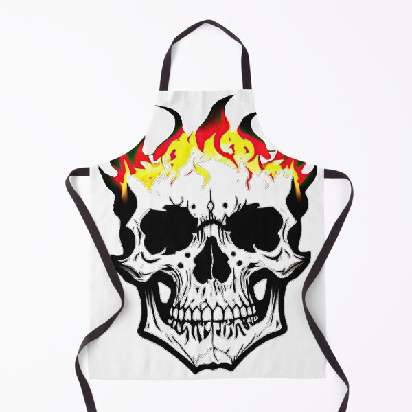 Item preview, skull drawing with flames 01 designed and sold by adiel14.