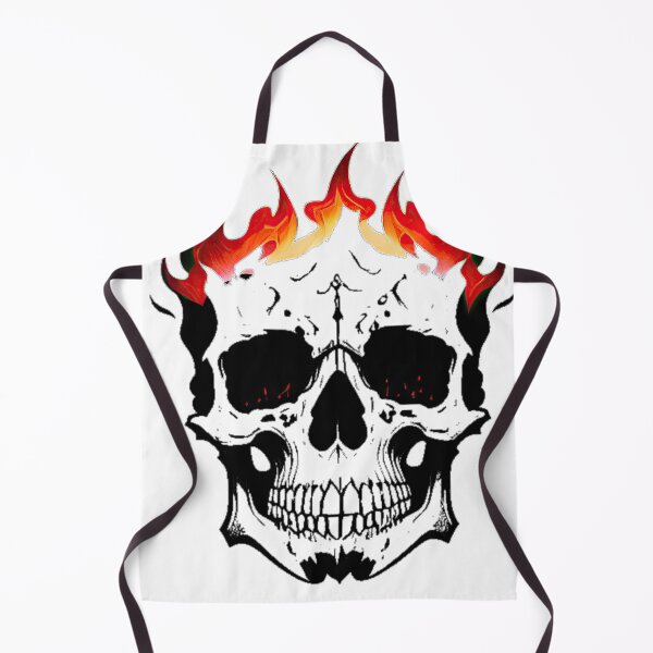 Item preview, skull with flames 02 designed and sold by adiel14.