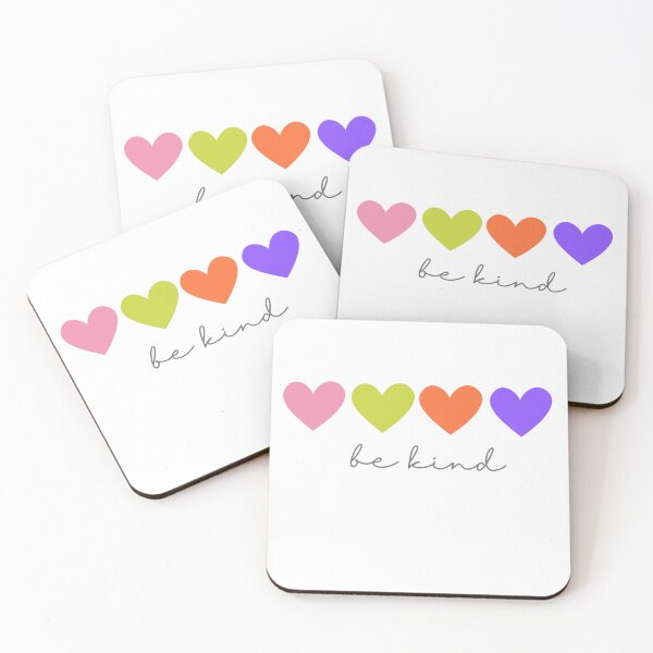 Item preview, COLOURFUL CUTE HEARTS BE KIND designed and sold by Nathalia Montoro.