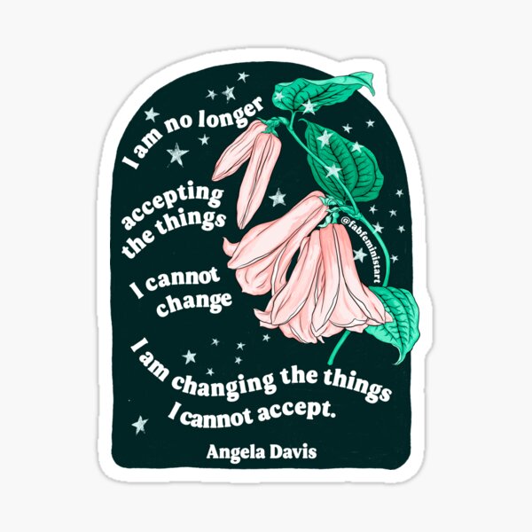 Item preview, I am no longer accepting the things I cannot change, Angela Davis designed and sold by fabfeminist.