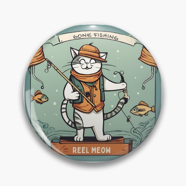 Artikelvorschau, Reel Meow, Katze geht angeln entworfen und verkauft von FitEnvy.