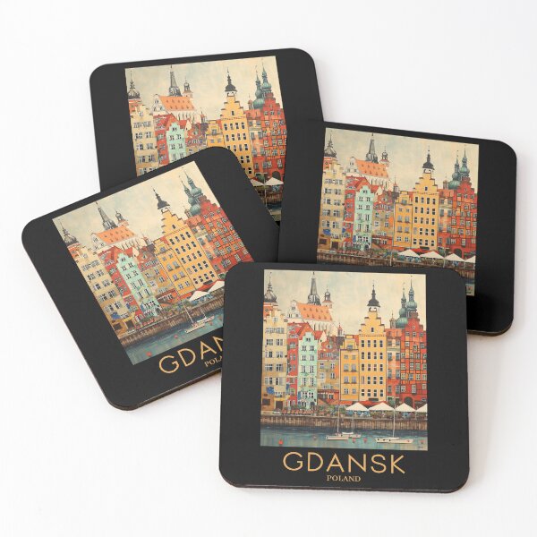 Item preview, A Pop Art Travel Print of Gdansk - Poland designed and sold by StudioRedKoala.