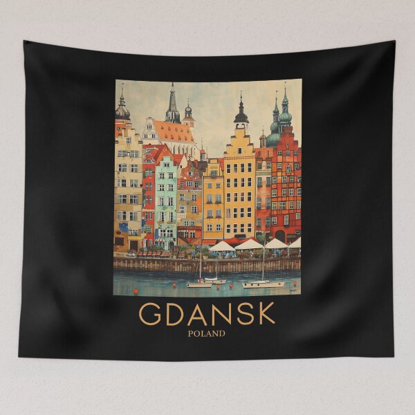 Item preview, A Pop Art Travel Print of Gdansk - Poland designed and sold by StudioRedKoala.