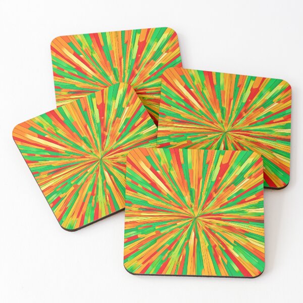 Item preview, Warm Tone Burst: Orange, Yellow, Red, Green designed and sold by Health And Fitness Posts e-Store.