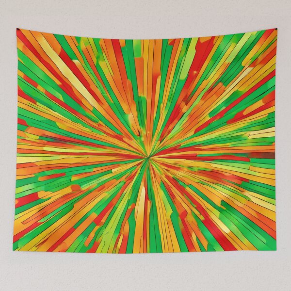 Item preview, Warm Tone Burst: Orange, Yellow, Red, Green designed and sold by Health And Fitness Posts e-Store.