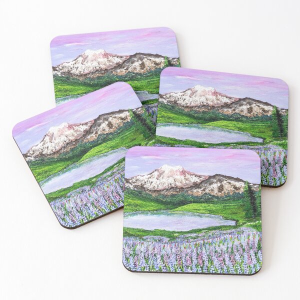 Item preview, Lupin flower field after the sunset  designed and sold by Margwizart.
