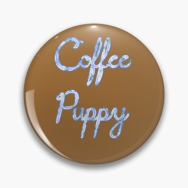 Item preview, Coffee Puppy (blue flowers) designed and sold by Cloud-Boy.