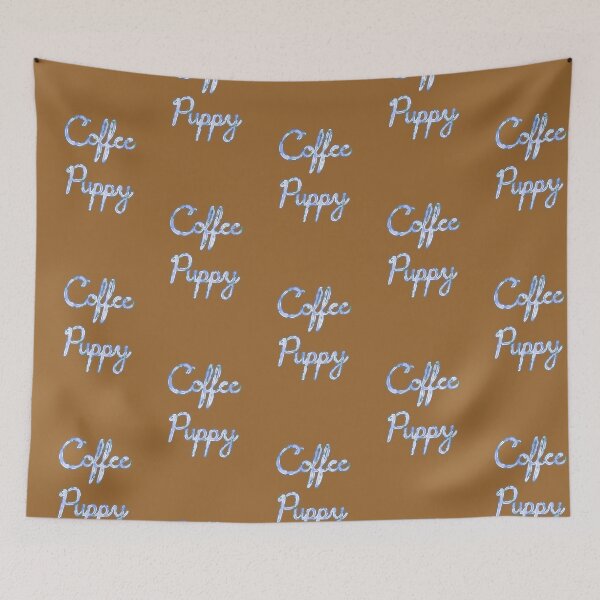 Item preview, Coffee Puppy (blue flowers) designed and sold by Cloud-Boy.