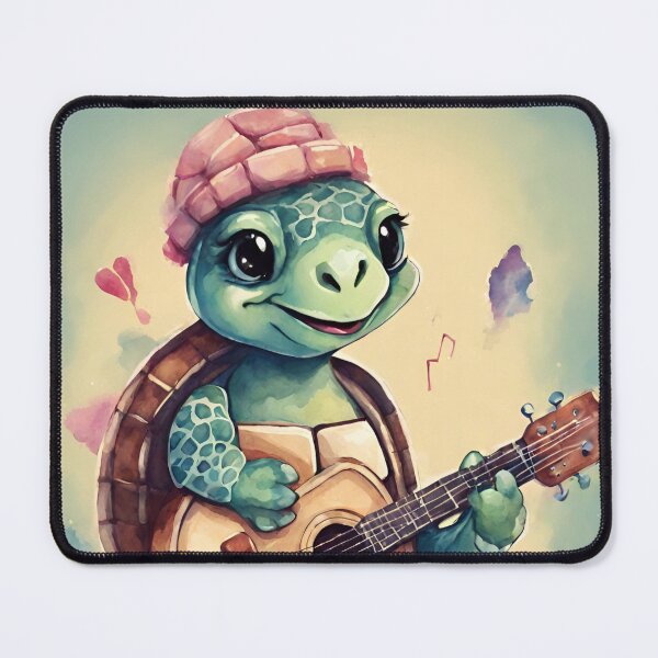 Item preview, Cute romantic turtle plays guitar 3 designed and sold by gao7650.