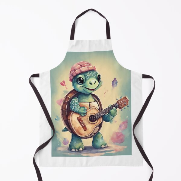 Item preview, Cute romantic turtle plays guitar 3 designed and sold by gao7650.