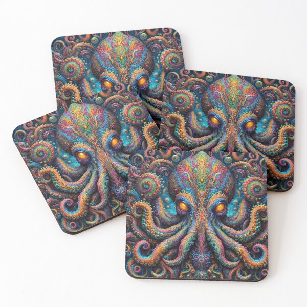 Item preview, Cosmic Cephalopod: Psychedelic Space Octopus Digital Art Pack designed and sold by ThingStore.