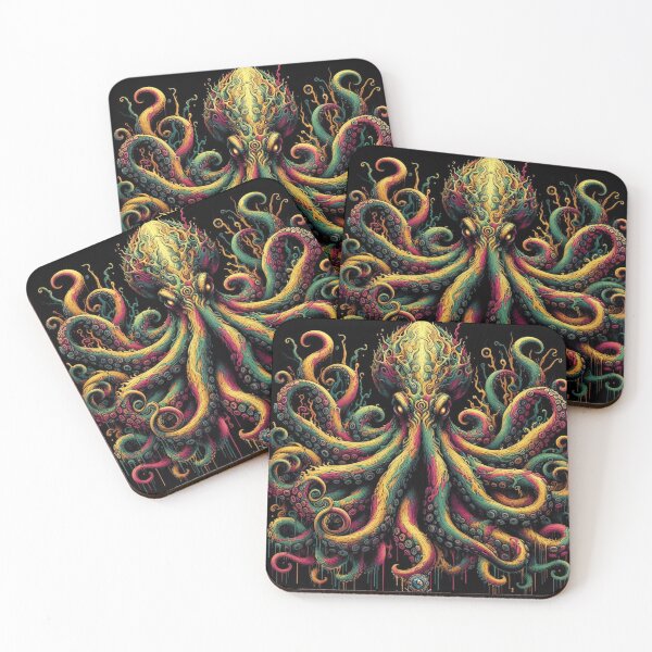 Item preview, Cosmic Cephalopod: Psychedelic Space Octopus Digital Art Pack designed and sold by ThingStore.