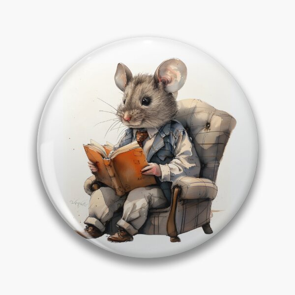 Item preview, Mouse Sitting of Sofa Reading Book designed and sold by DiventCreations.