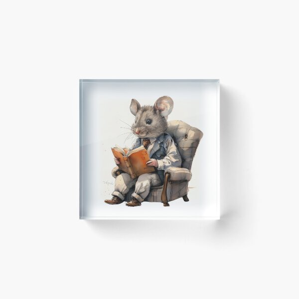 Item preview, Mouse Sitting of Sofa Reading Book designed and sold by DiventCreations.