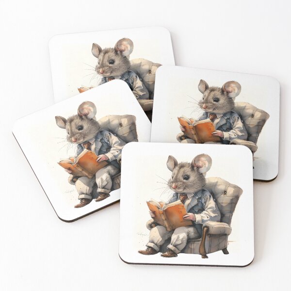 Item preview, Mouse Sitting of Sofa Reading Book designed and sold by DiventCreations.