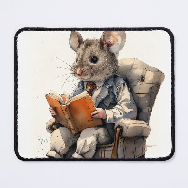 Item preview, Mouse Sitting of Sofa Reading Book designed and sold by DiventCreations.