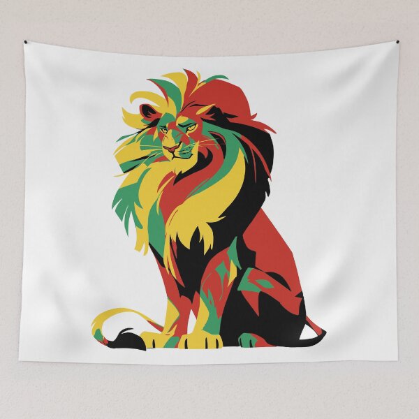 Item preview, Reggae lion wild cat big cat Jamaica lion  designed and sold by DrawHandArt.