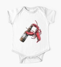 Beer Drinking Lobster Funny Craft Beer T-Shirt One Piece - Short Sleeve