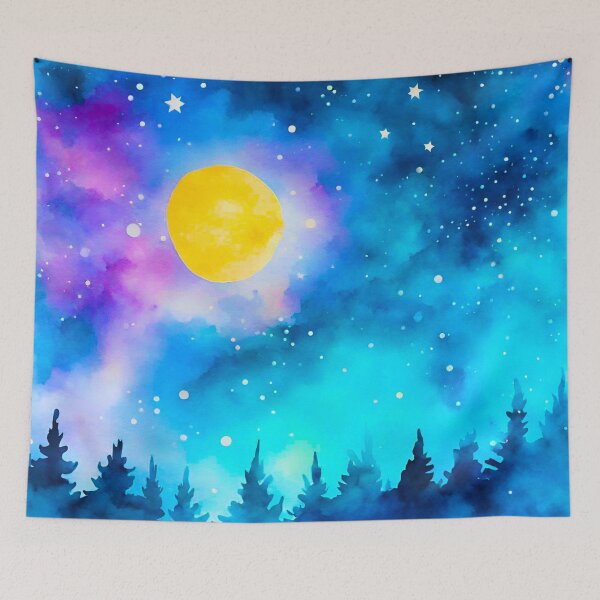 Item preview, Dreamy Night Sky Watercolor 2 designed and sold by Tom-Johnson.