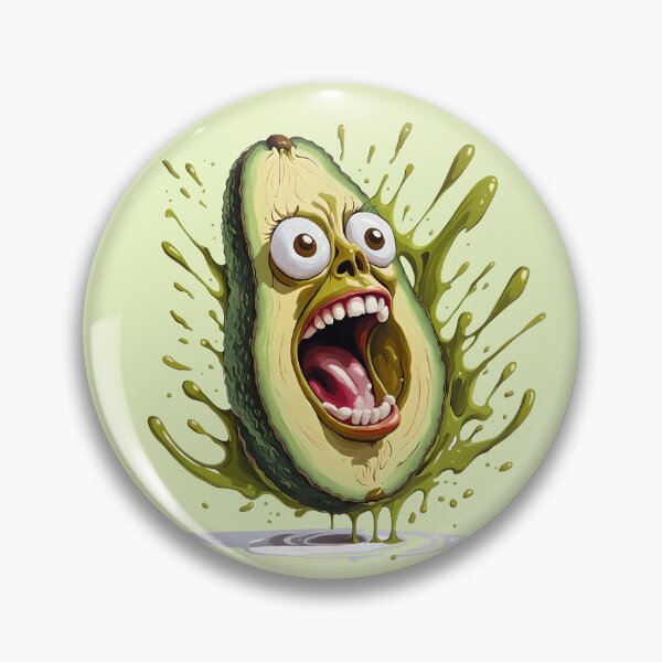 Item preview, Crazy Screaming Avocado Funny Caricature Green designed and sold by ShaViArt.