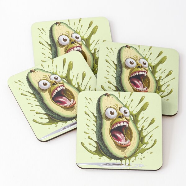 Item preview, Crazy Screaming Avocado Funny Caricature Green designed and sold by ShaViArt.