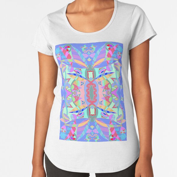 The earth song of leaves -blue Premium Scoop T-Shirt