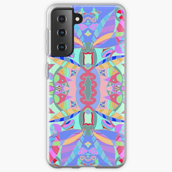 The earth song of leaves -blue Samsung Galaxy Soft Case