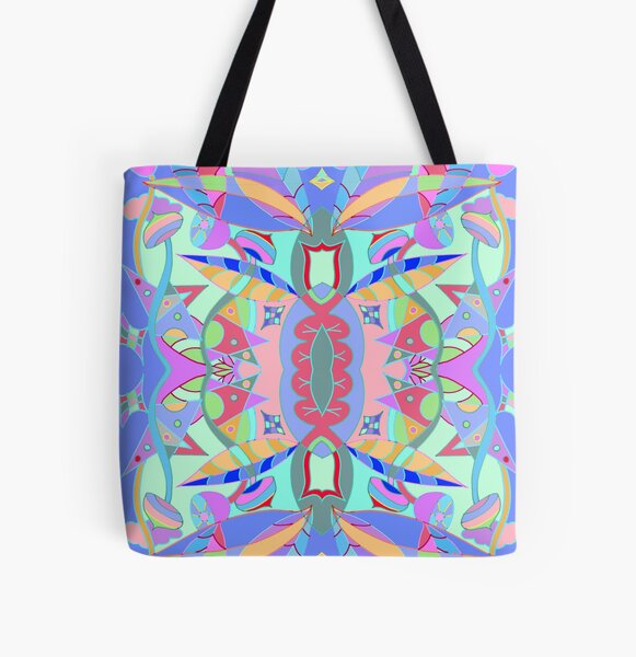 The earth song of leaves -blue All Over Print Tote Bag