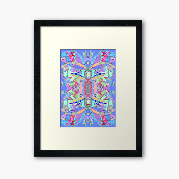 The earth song of leaves -blue Framed Art Print