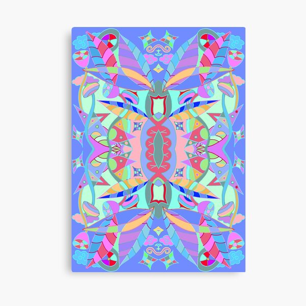The earth song of leaves -blue Canvas Print