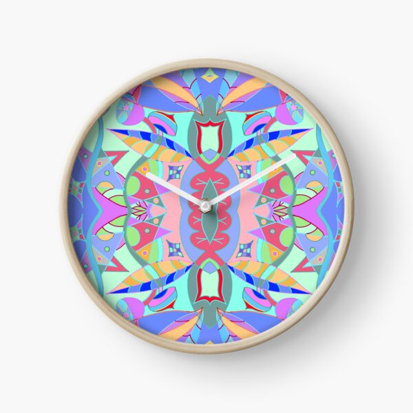 The earth song of leaves -blue Clock