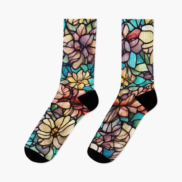 Item preview, Colorful Flowers Glass Window Pattern designed and sold by Tom-Johnson.