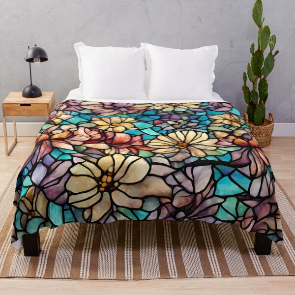 Item preview, Colorful Flowers Glass Window Pattern designed and sold by Tom-Johnson.