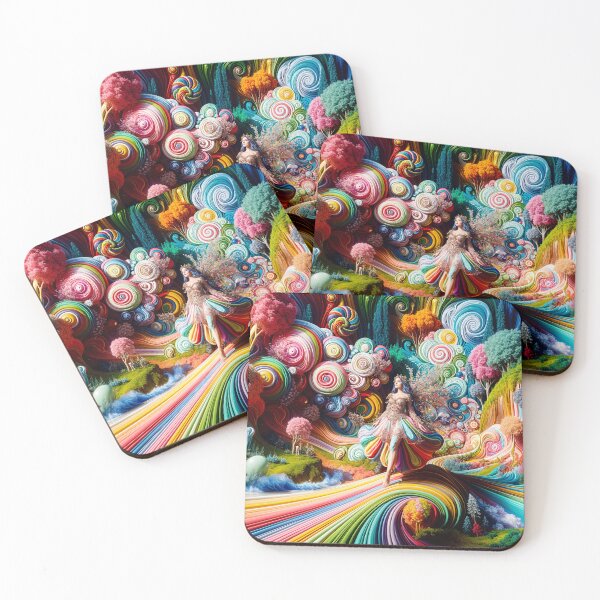 Item preview, "Candyland Reverie: Surrendering to Nature's Psychedelic Embrace" designed and sold by MindVibe.
